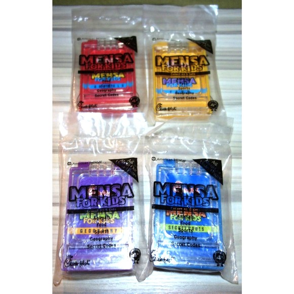 2006 Chick-fil-A Kids Meal American Mensa for Kids Toy Lot of 4 - NIP - Picture 1 of 10